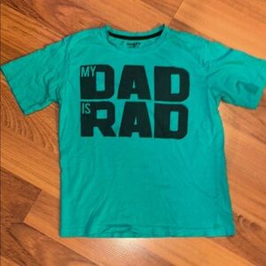 Green Short Sleeve Tee with Bold 'DAD RAD' Print 12/14 years old